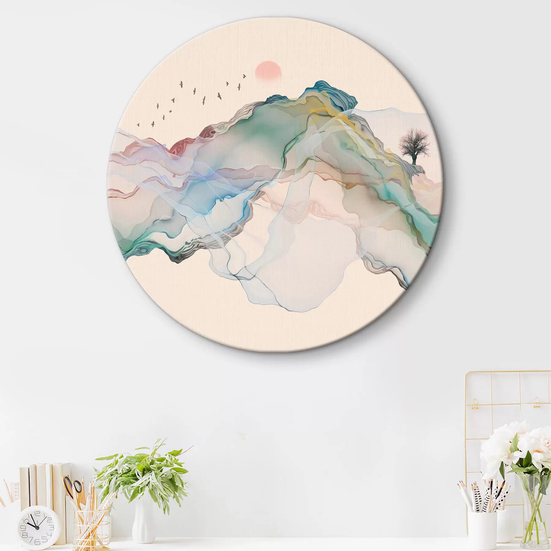 murales de pared Mundo, pendiente y pintura r32936