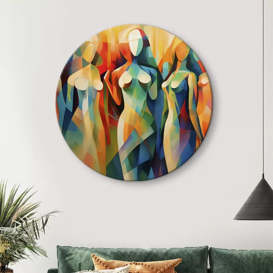 murales de pared Pintura, textil y naranja r33844