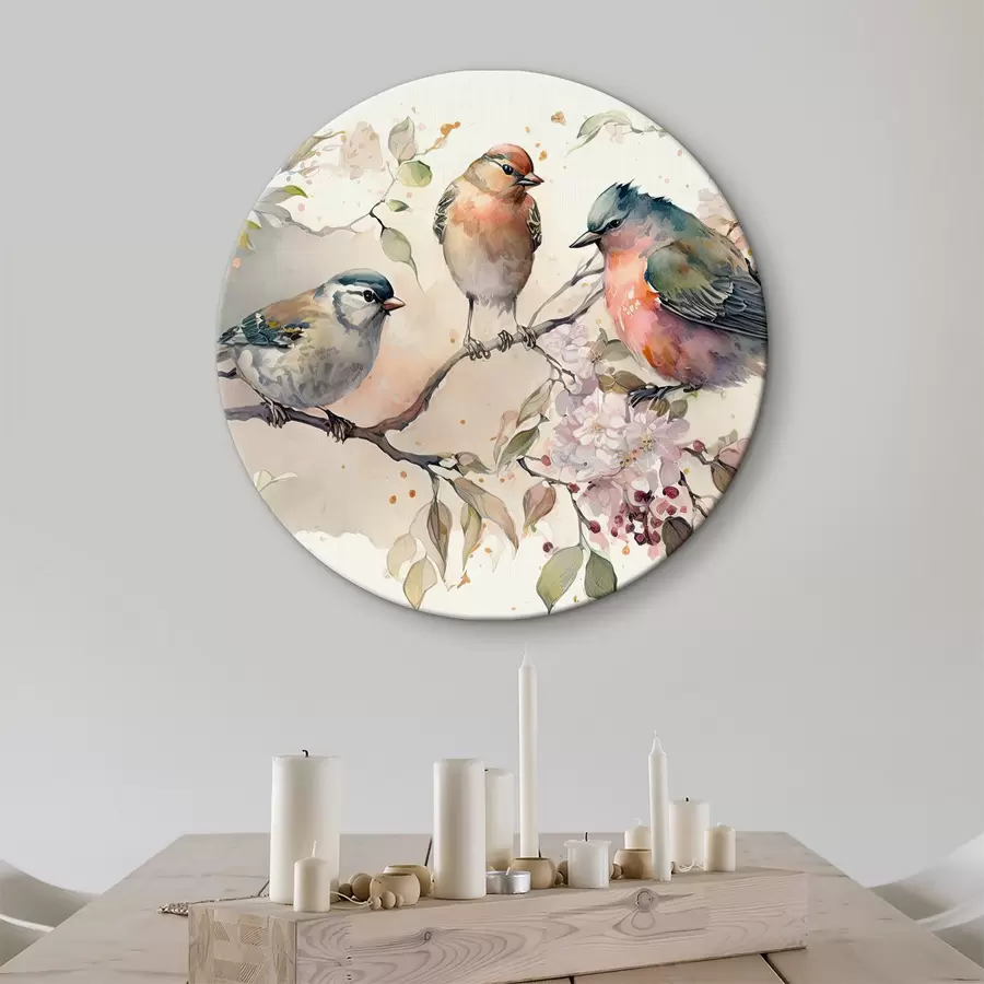 murales de pared Pájaro, pico y ramita r34490