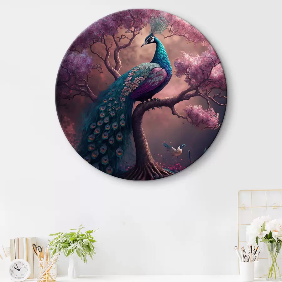 murales de pared Pájaro, naturaleza y púrpura r34875