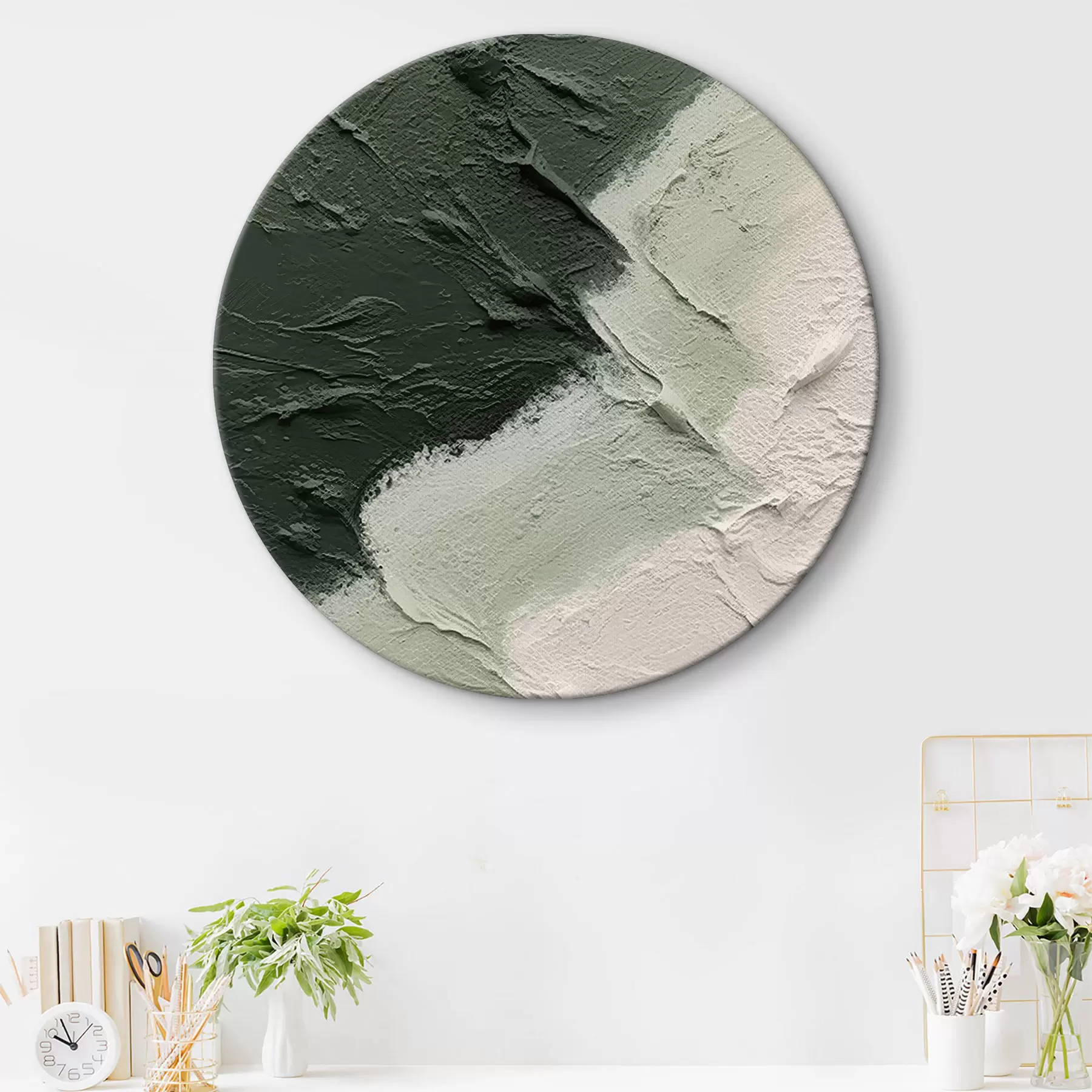 murales de pared Ilusión geométrica vintage de estilo minimalista r35578