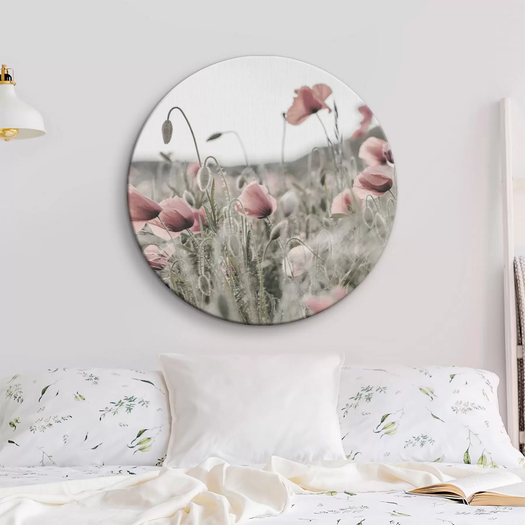 murales de pared Pintura de amapolas en colores apagados r35592