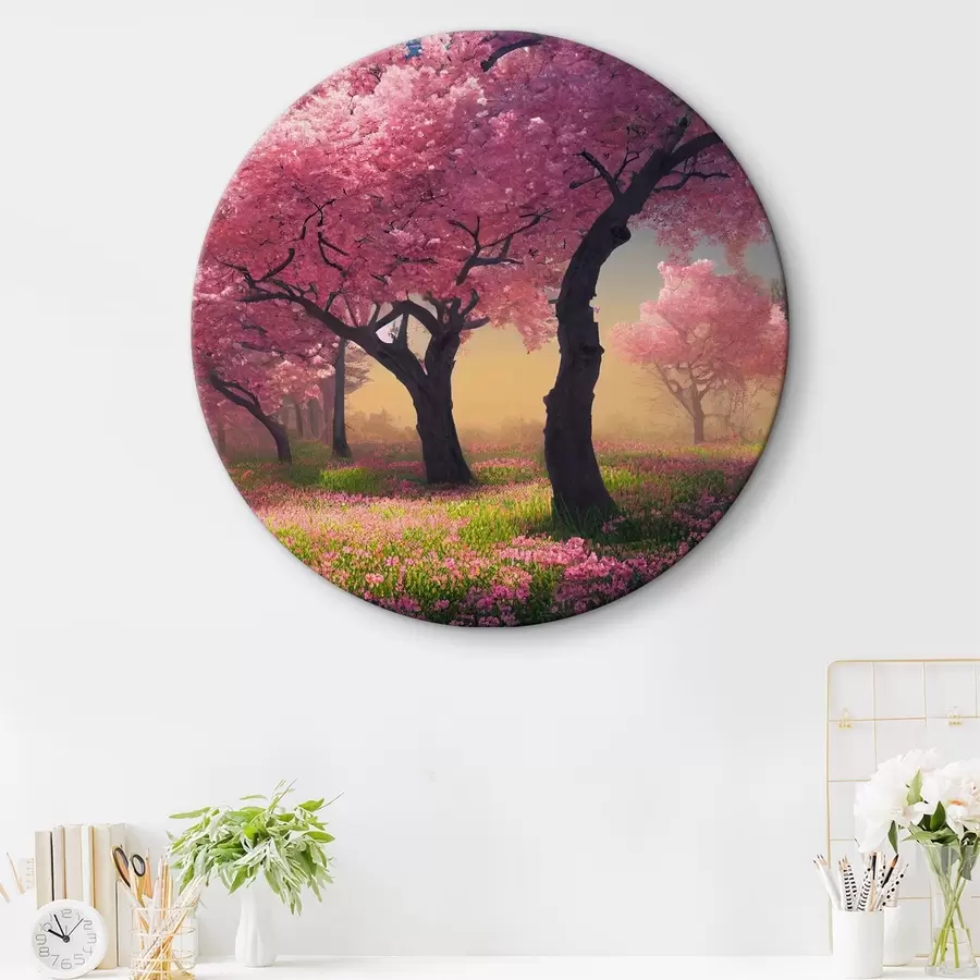 murales de pared Bosque rosa r35703