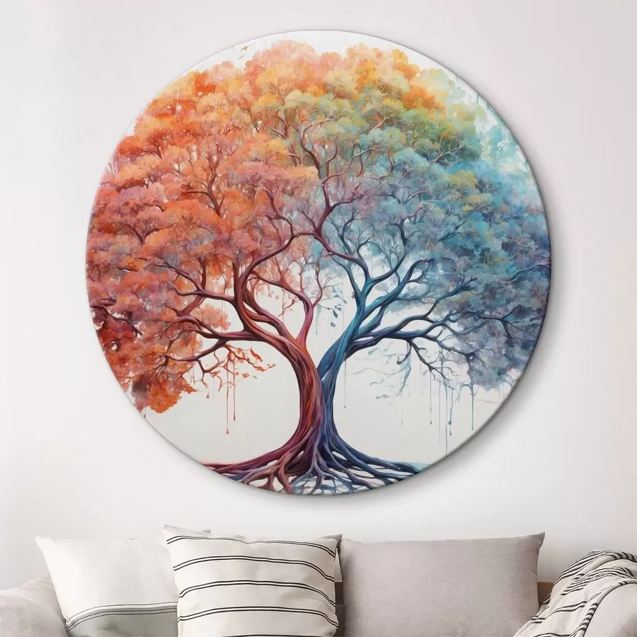 murales de pared Fantástico árbol con diferente espectro de colores r36444