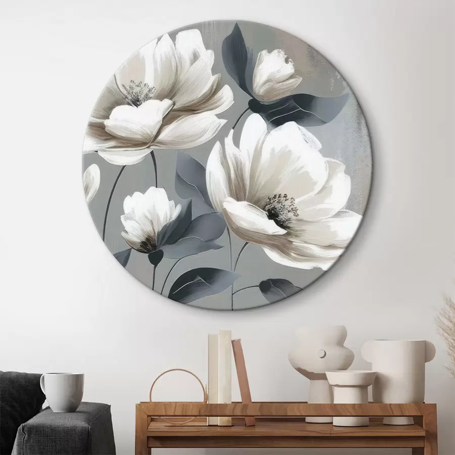 murales de pared Tres flores blancas r37542