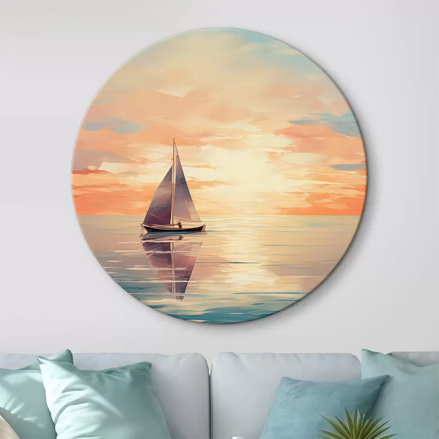 murales de pared Barco de acuarela r38050