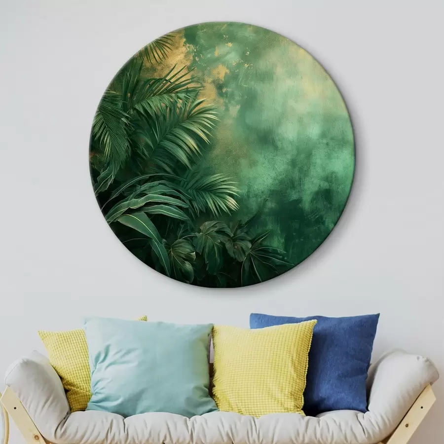 murales de pared Arbustos tropicales en estilo grunge r38086