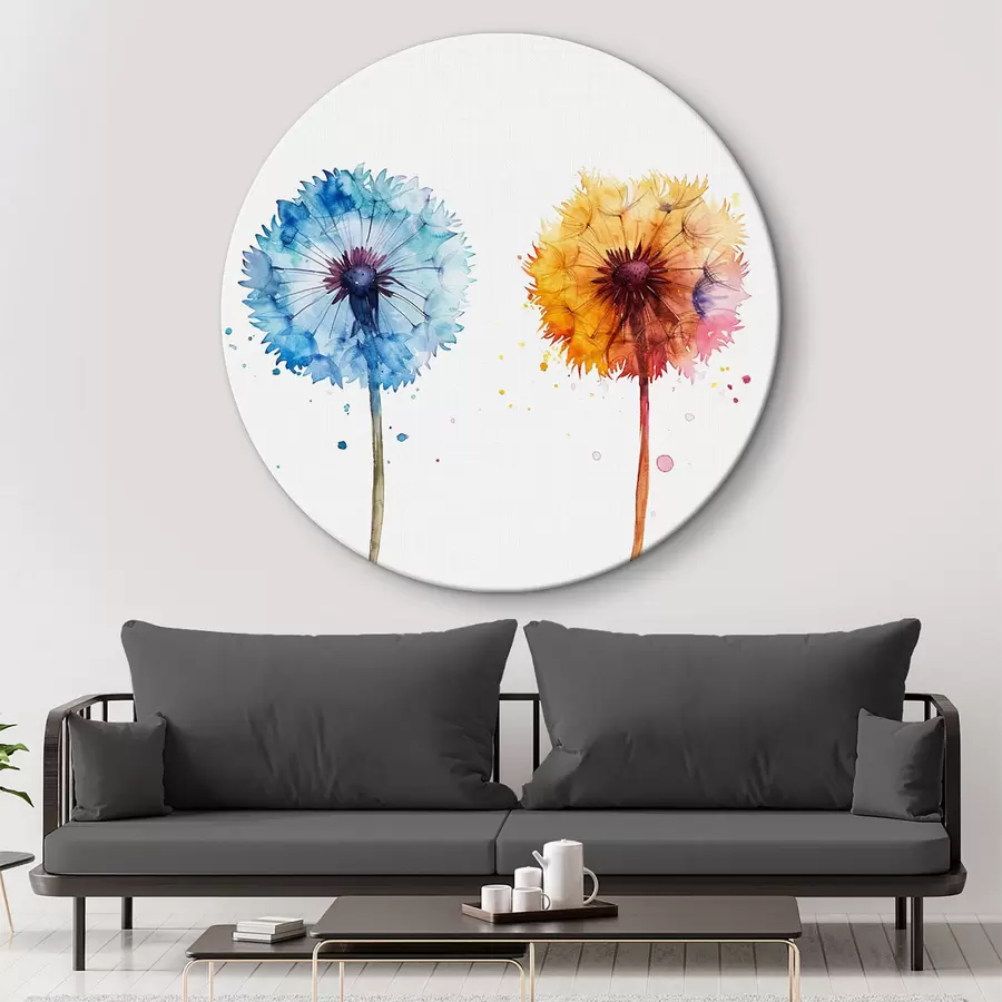 murales de pared Tres dientes de león acuarela r38250