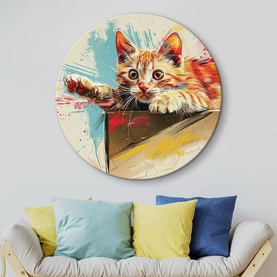 murales de pared gato brillante r38252