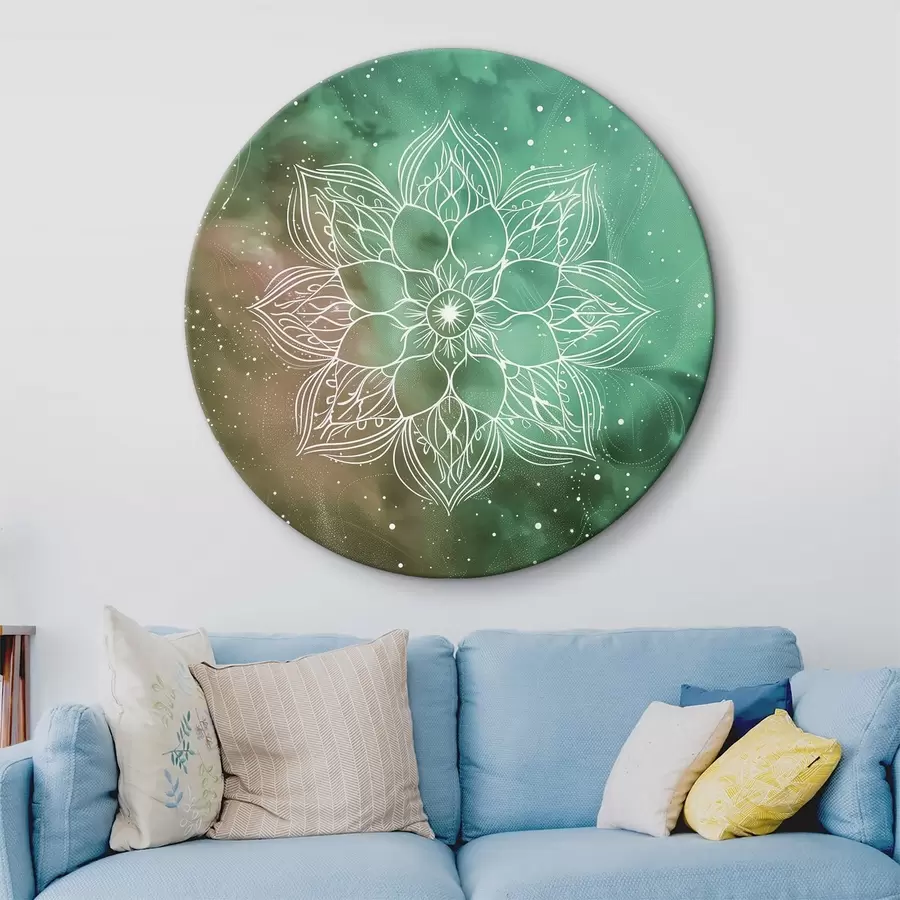murales de pared Mandala sobre fondo de acuarela r38530