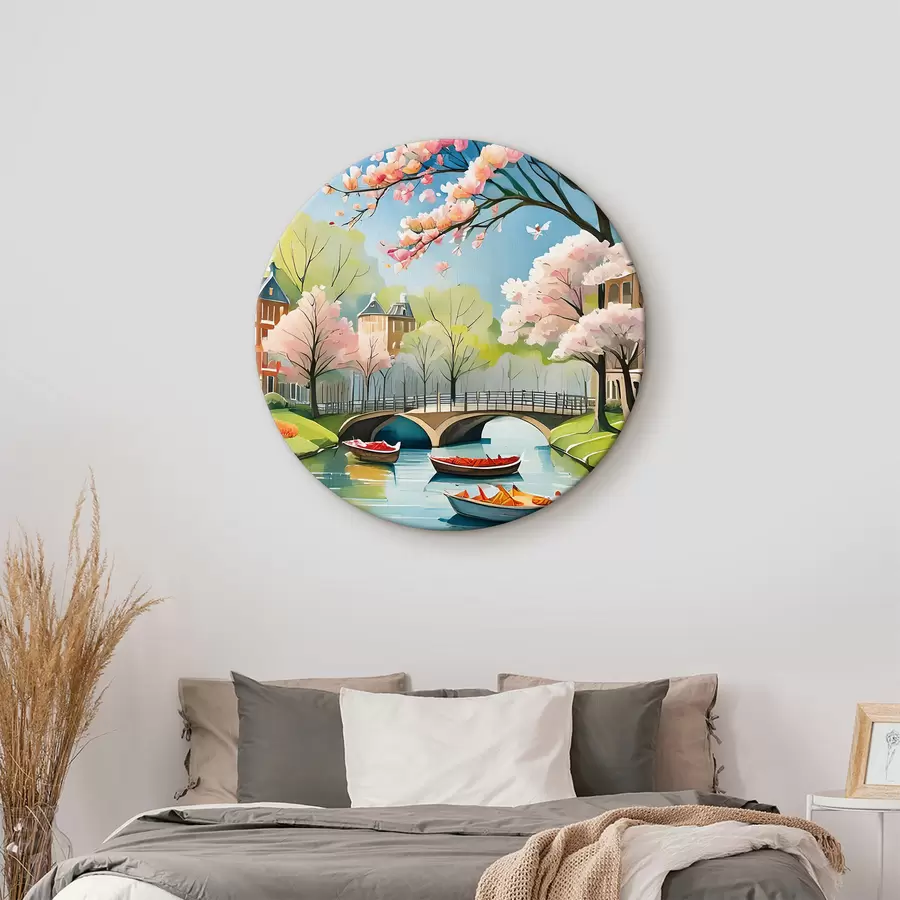 murales de pared árboles en flor en Amsterdam en primavera r39301