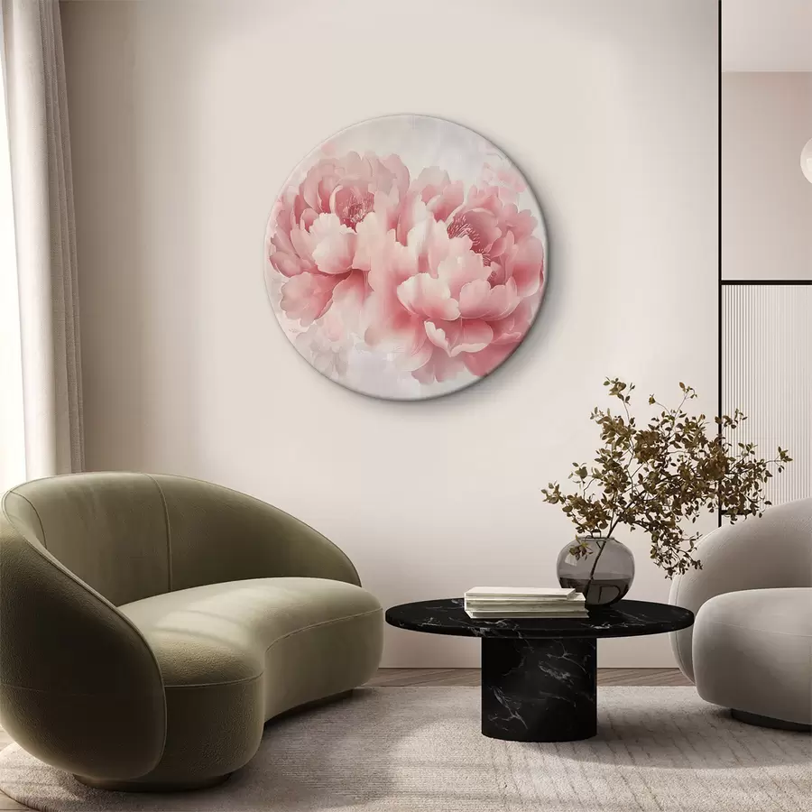 murales de pared peonías rosadas r39690