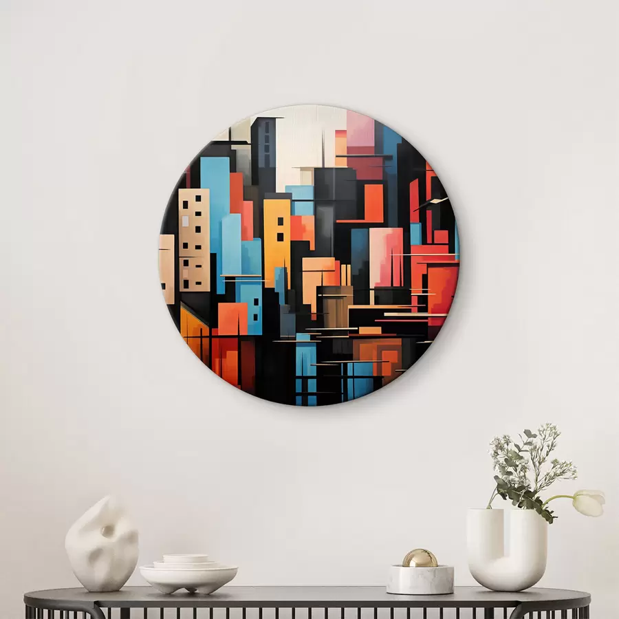murales de pared Abstracción geométrica de la ciudad r39716