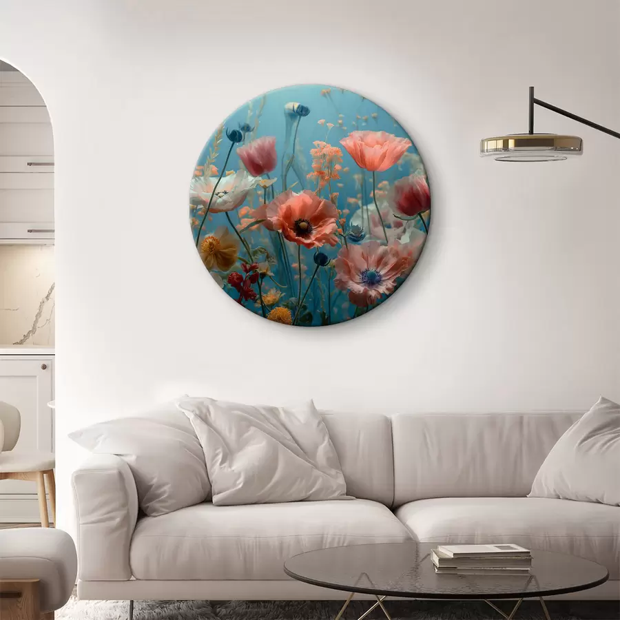 murales de pared Flores silvestres que incluyen amapolas, tulipanes y más r39752