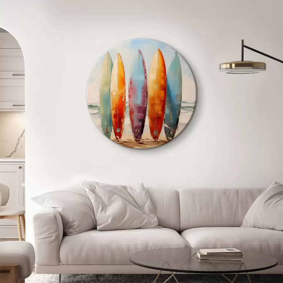 murales de pared Cuadro de tablas de surf en la playa r39938