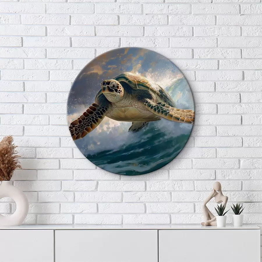 murales de pared Tortuga, agua, verde, azul r40001