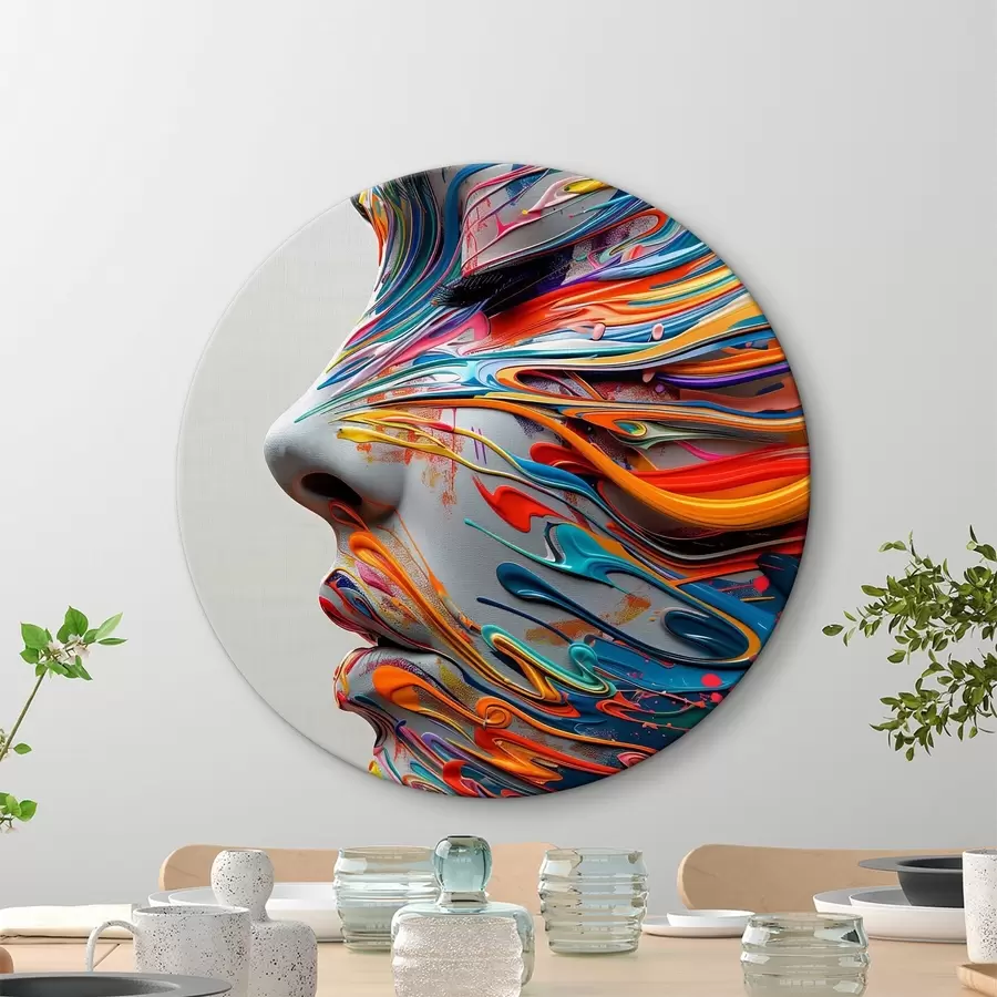 murales de pared Cara en pintura r40203