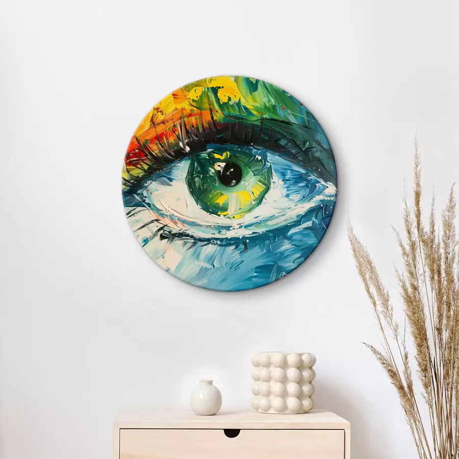 murales de pared Mirada brillante, ojos verdes r40365