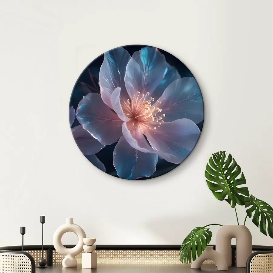 murales de pared Delicadas flores rosas y blancas sobre un fondo oscuro suave y difuminado r40385