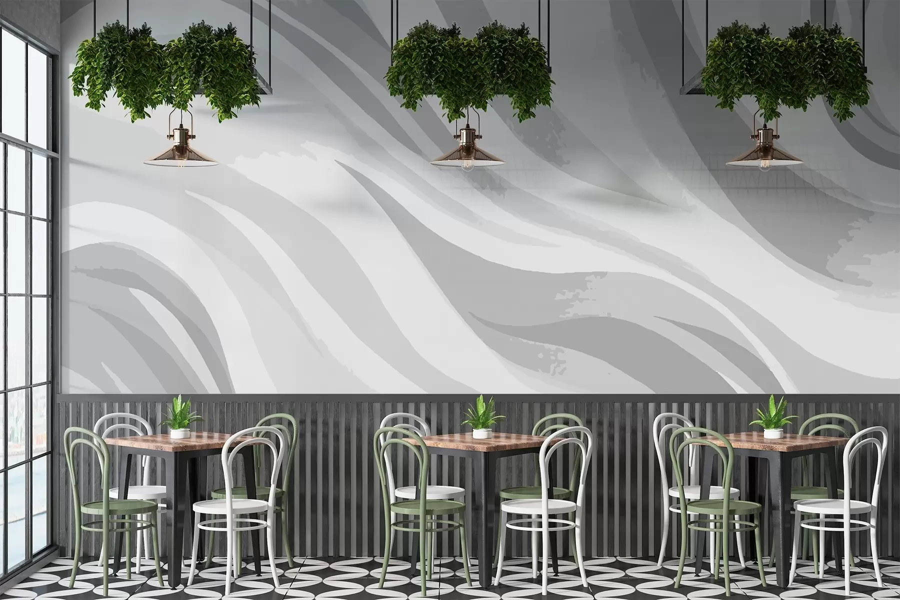 murales de pared Ondas abstractas w02420v2