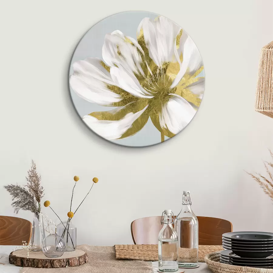 murales de pared Gran flor abstracta sobre un fondo azul r26121