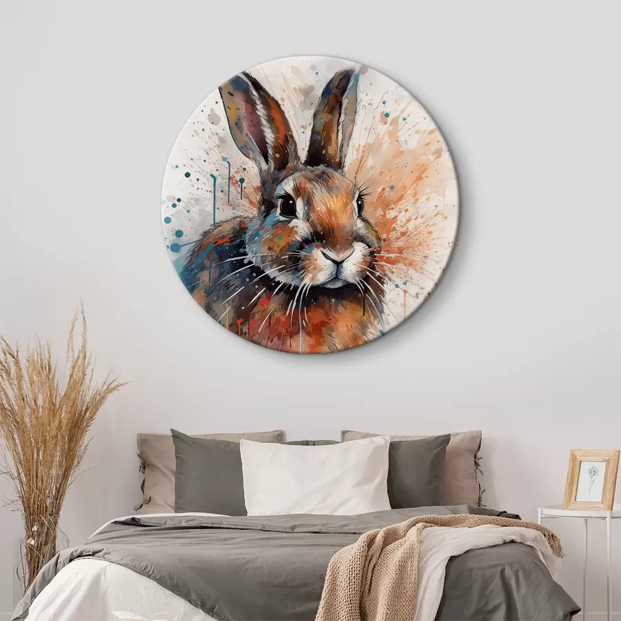 murales de pared Conejo, pintura artística y conejos y liebres r32329