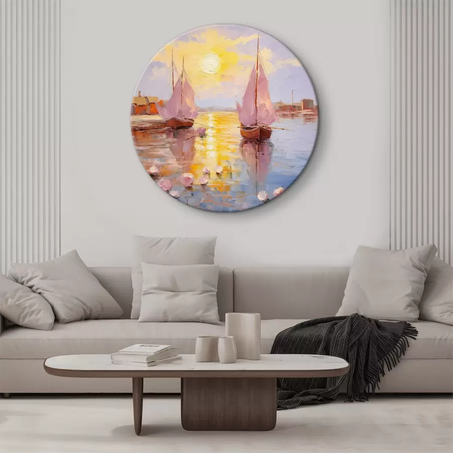 murales de pared Dos barcos rosas r37881