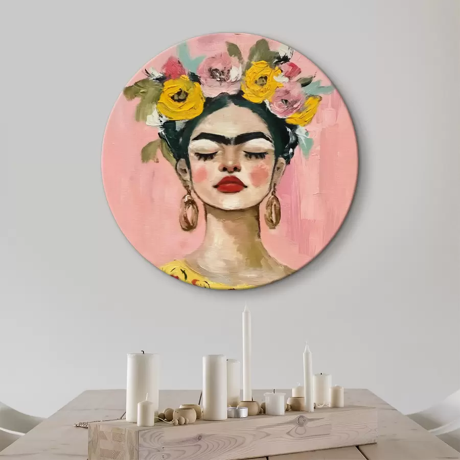 murales de pared Textura impresa de Frida Kahlo r38292