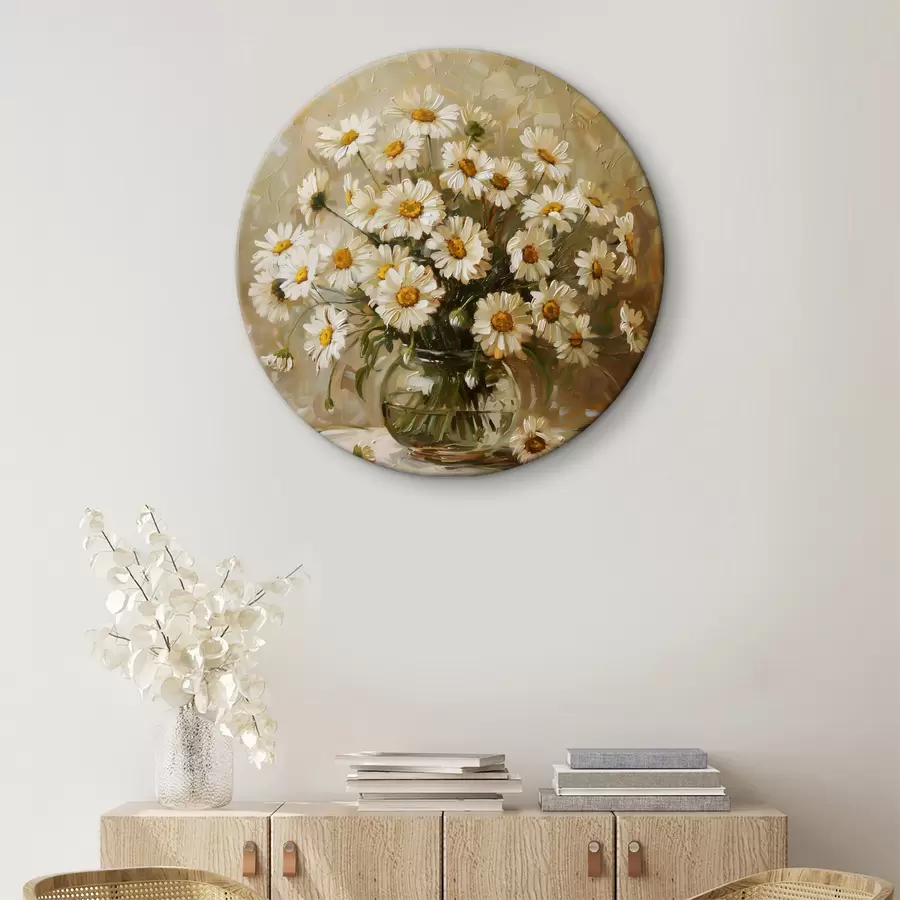murales de pared Ramo de margaritas en un jarrón r38647