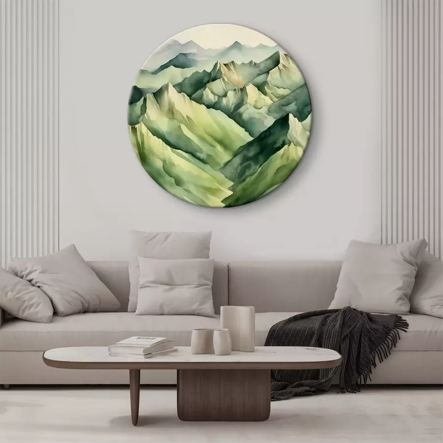 murales de pared Capas etéreas de serenos tonos montañosos r38909