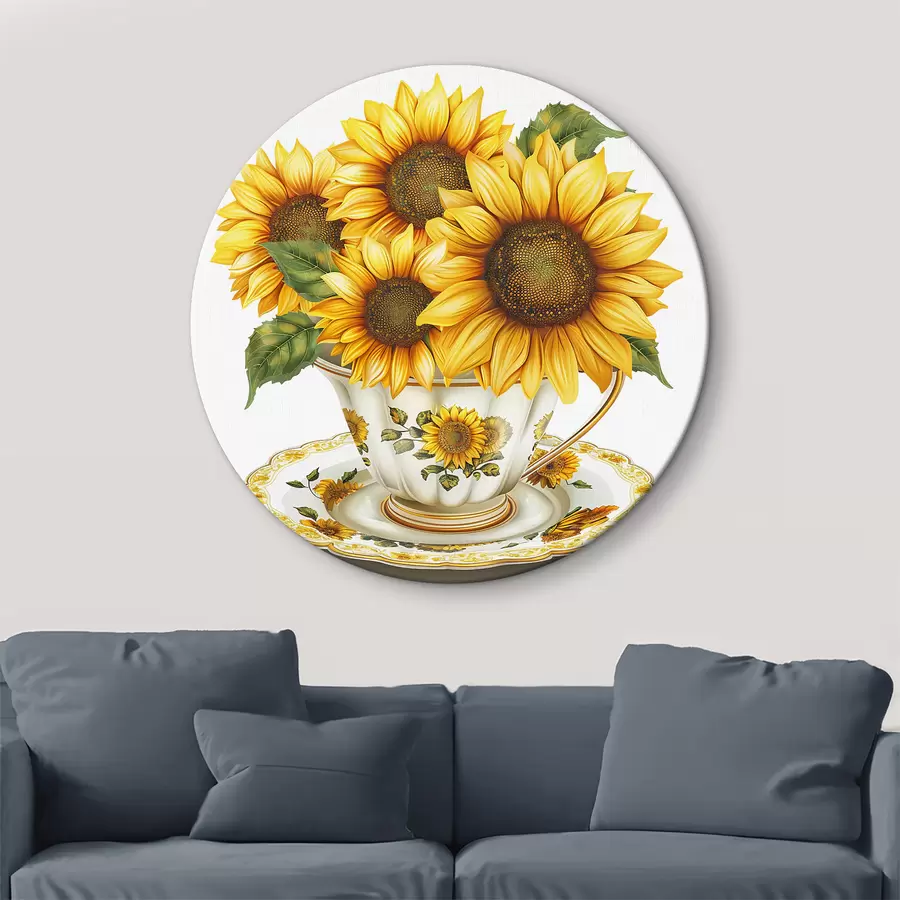 murales de pared Girasoles en una taza r39241