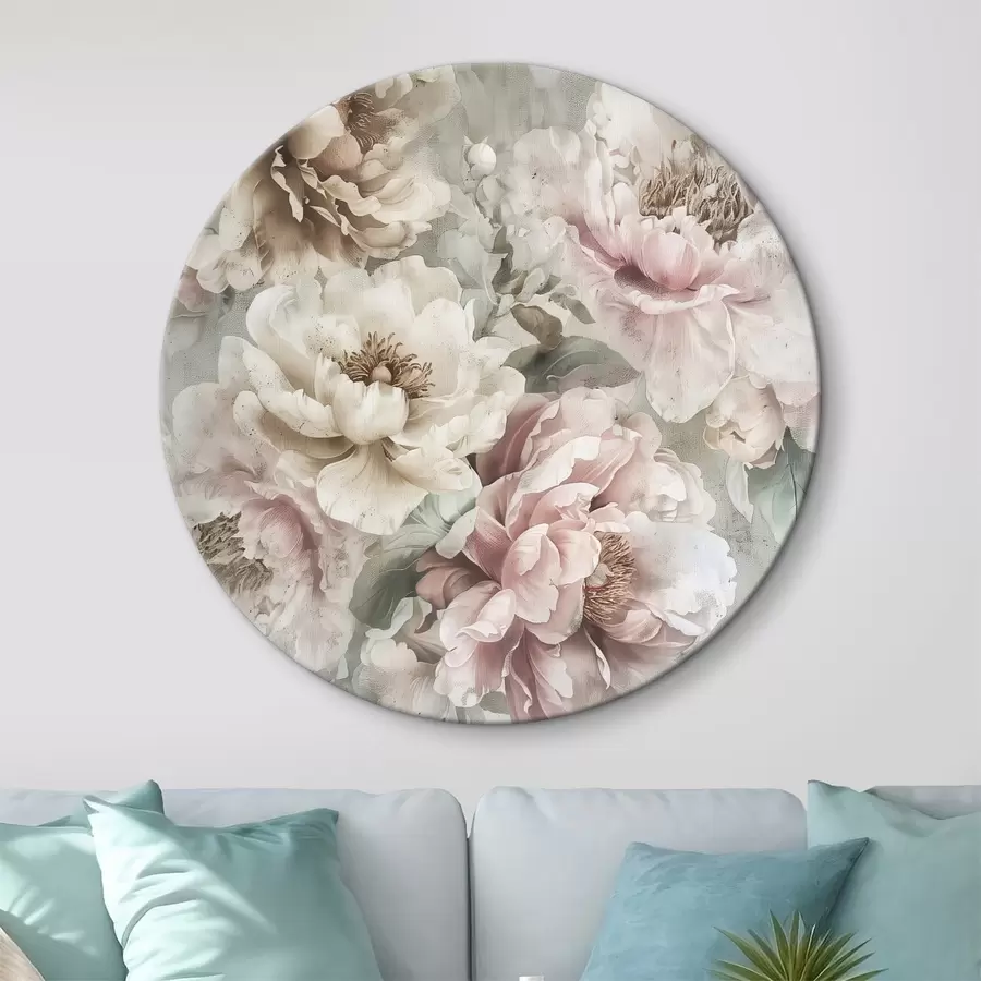 murales de pared Peonías vintage r39345