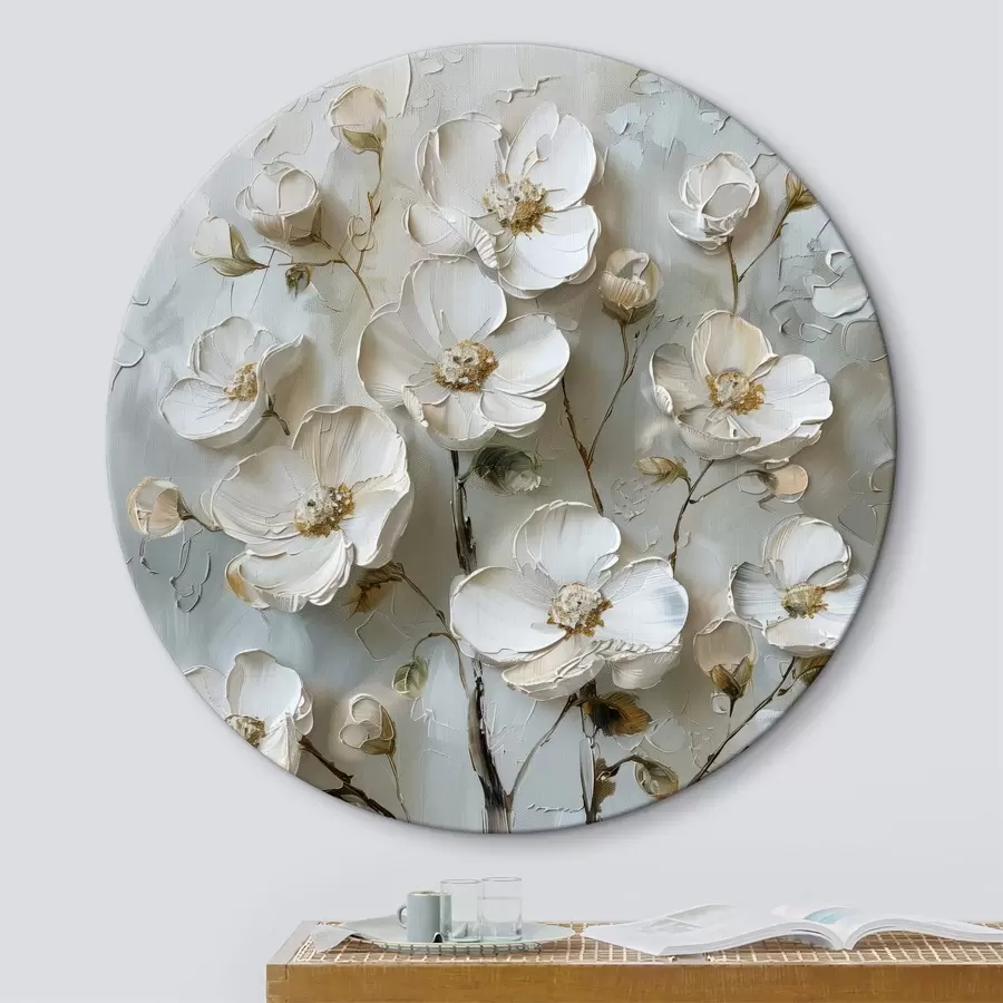 murales de pared Flores blancas r39442