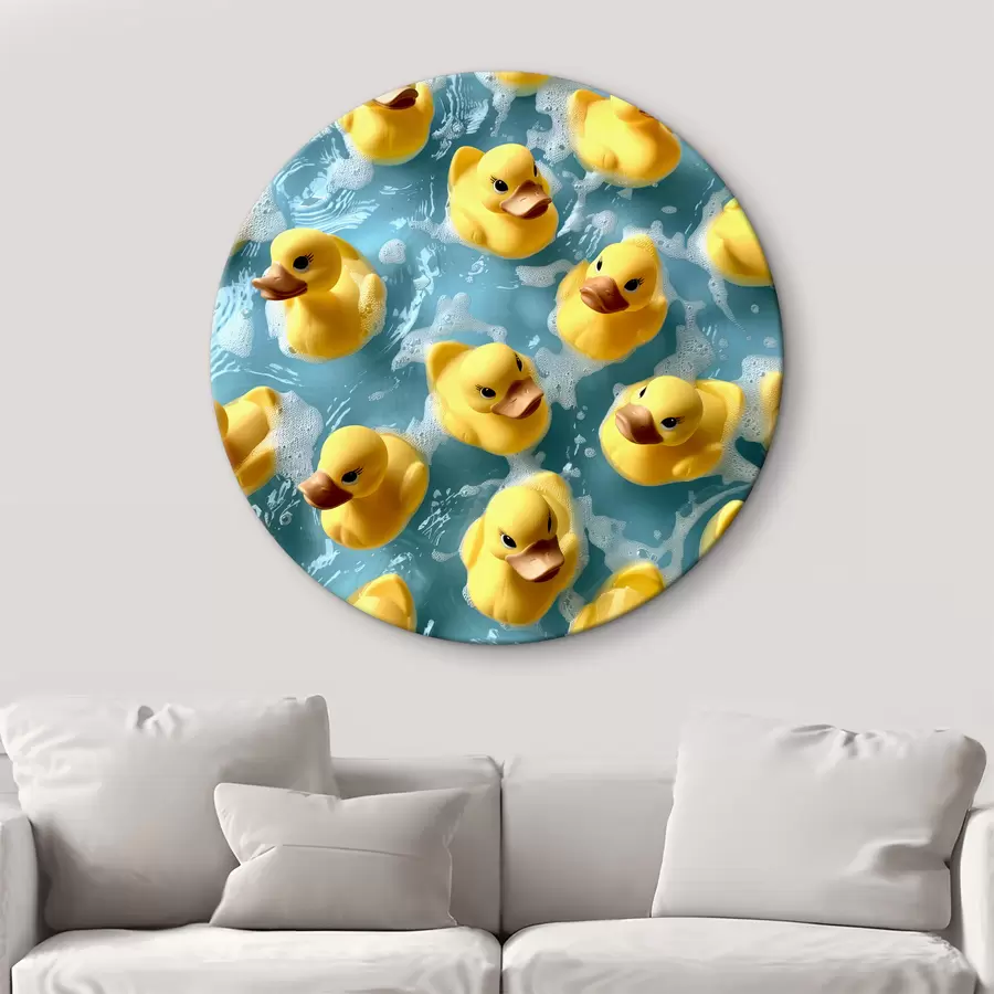 murales de pared Patos de goma realistas flotando en el agua r39469