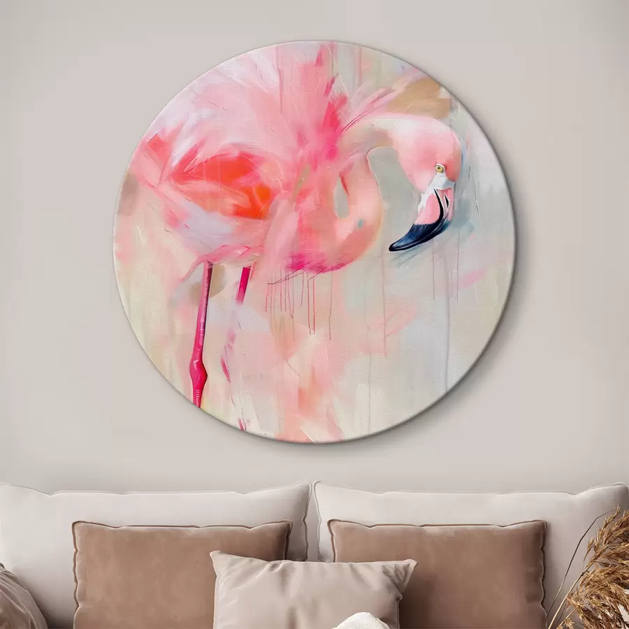 murales de pared Pájaro flamenco rosado r39541