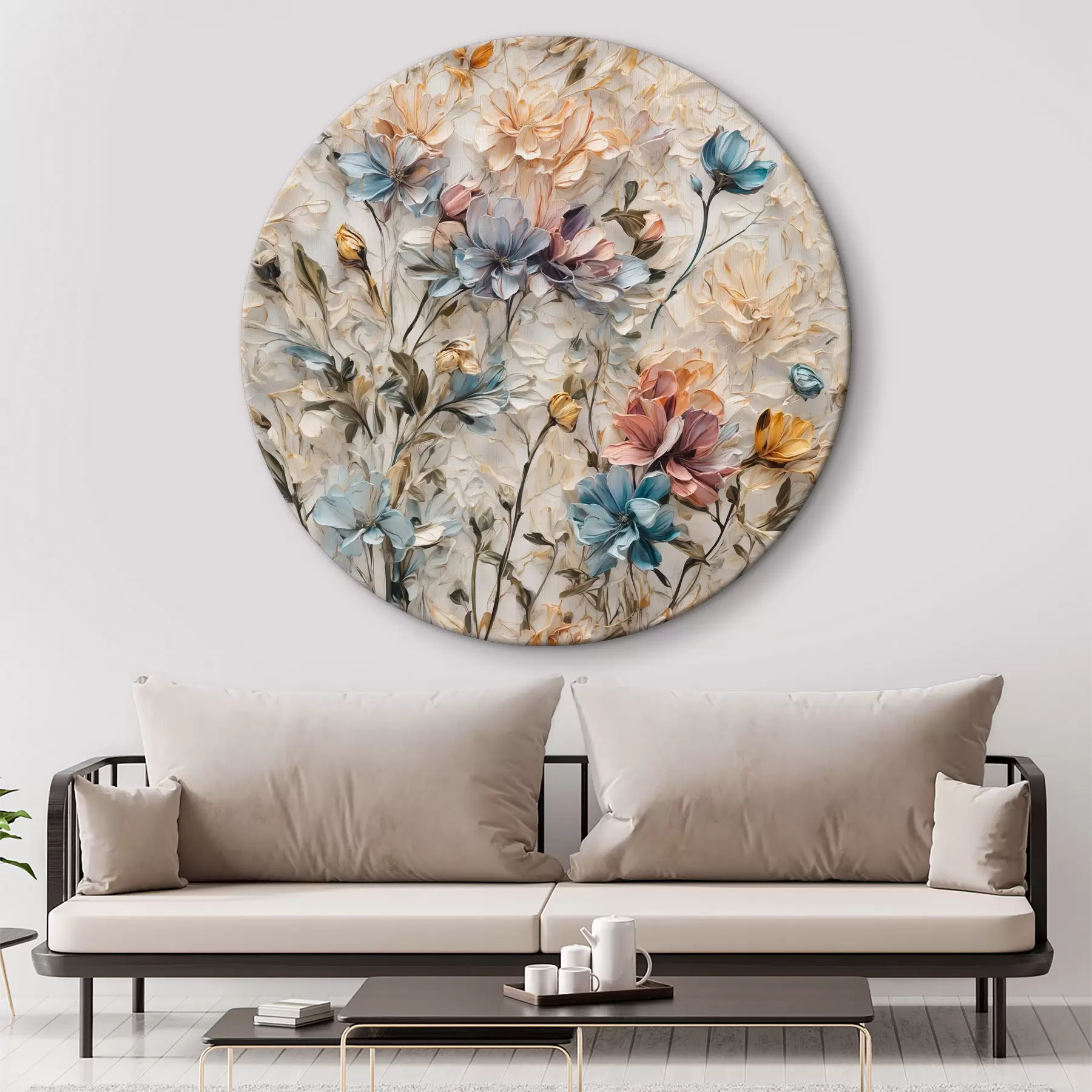 murales de pared Flores y hojas abstractas r39605