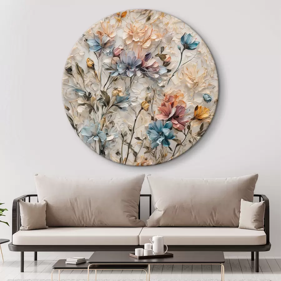 murales de pared Flores y hojas abstractas r39605