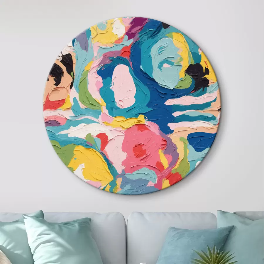 murales de pared Cuadro abstracto con pinturas multicolores r39612