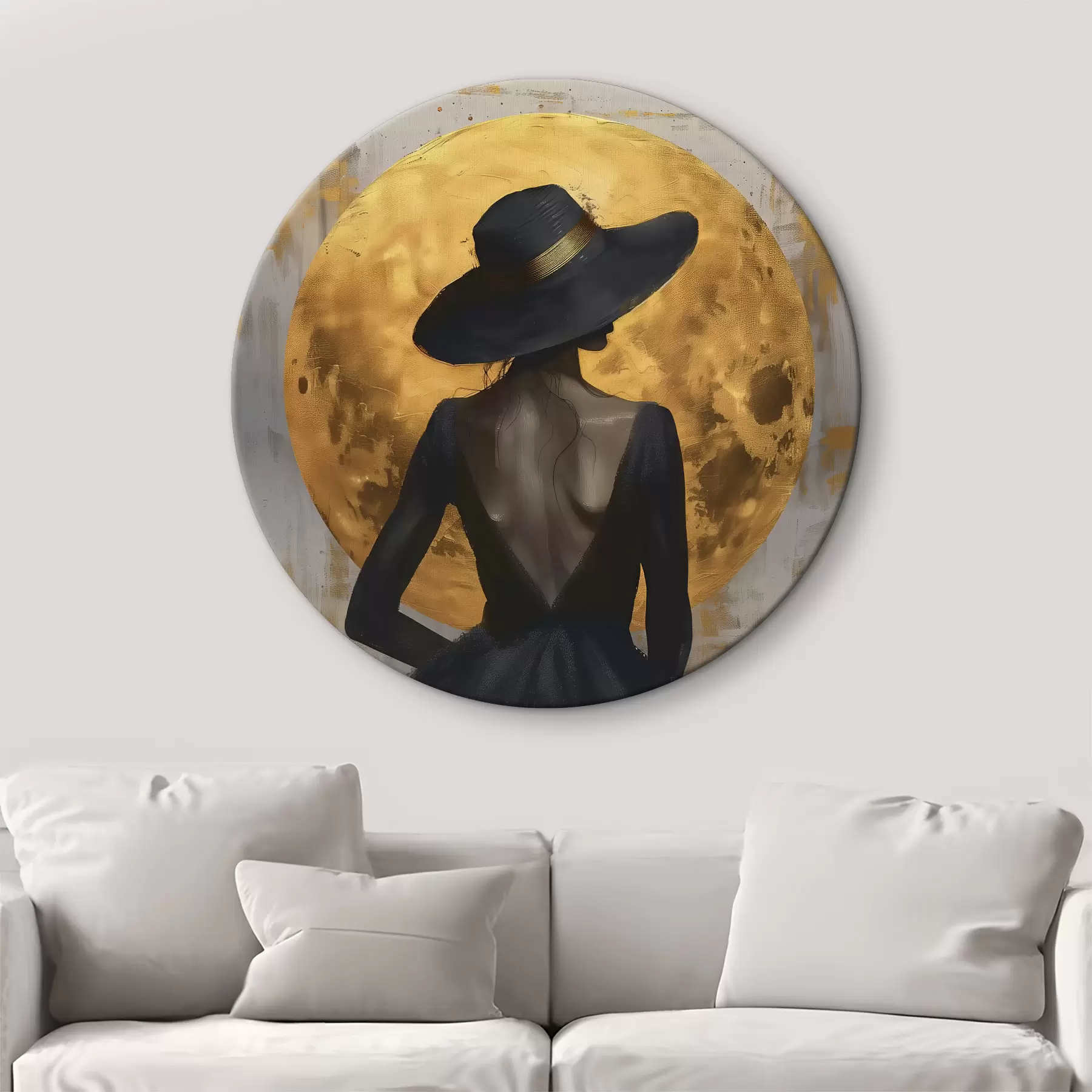 murales de pared chica de negro r39685