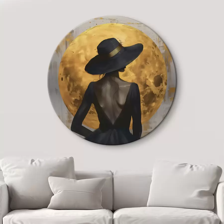 murales de pared chica de negro r39685