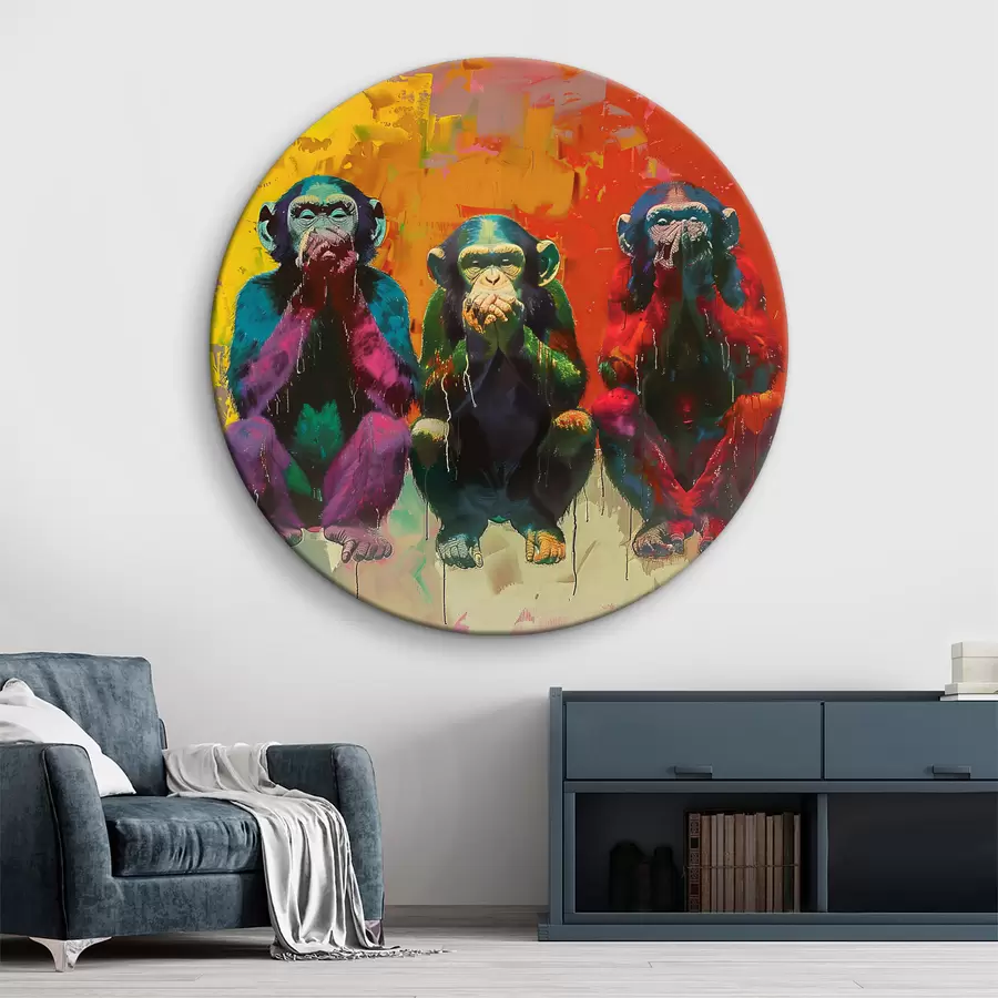 murales de pared tres monos r39689