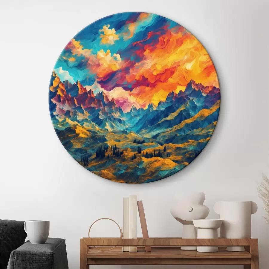 murales de pared Vista abstracta de la montaña r39861