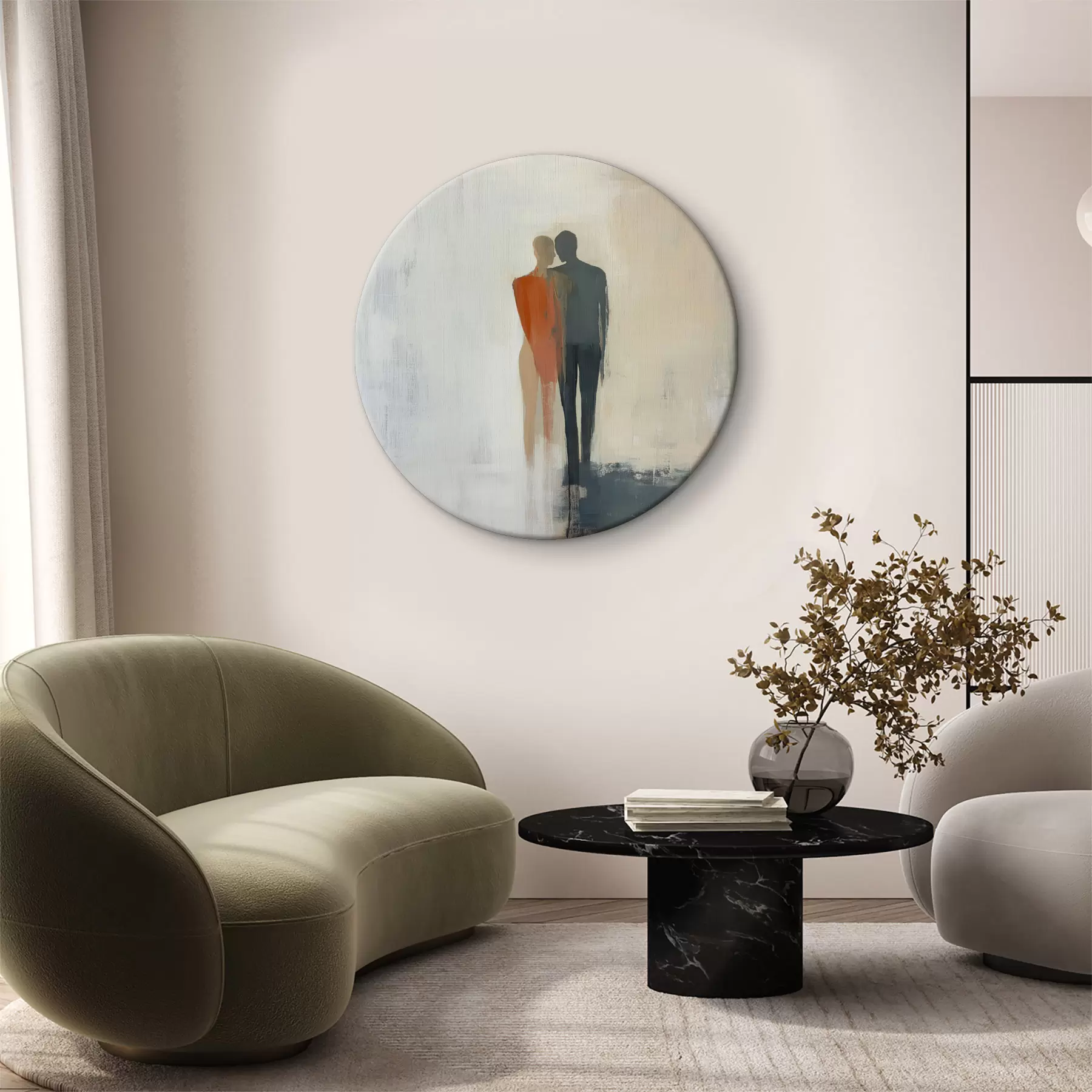 murales de pared pareja, abstracción r39912