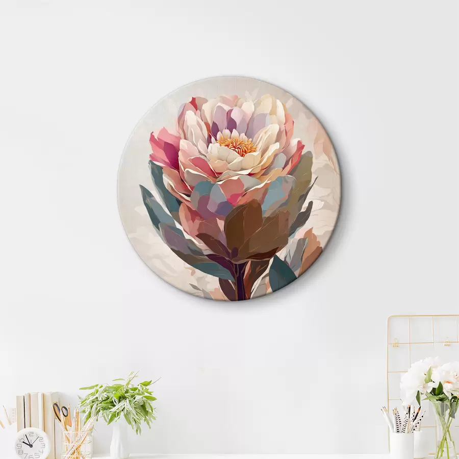 murales de pared Flor con pétalos multicolores r40060