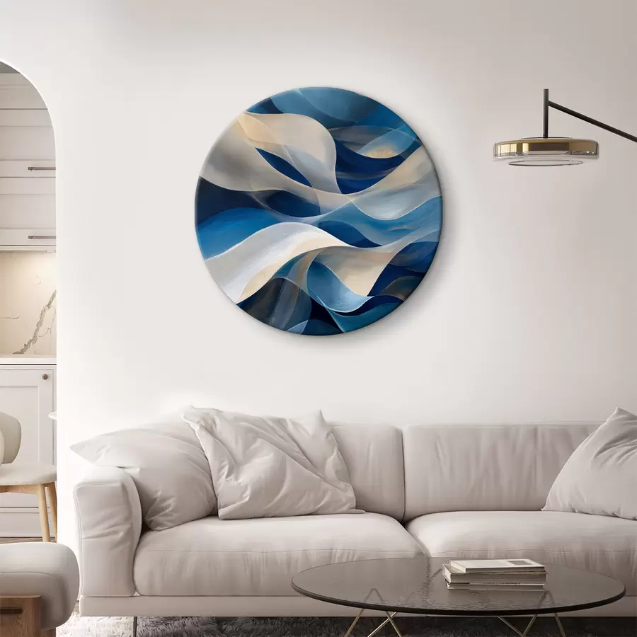 murales de pared Las líneas de volumen son azules r40248