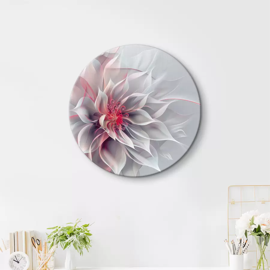 murales de pared Flor abstracta blanca r40360