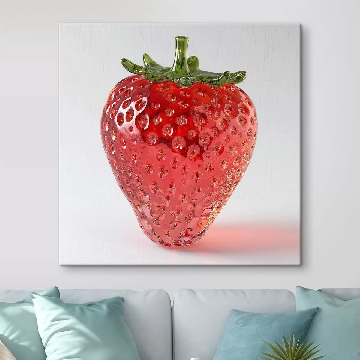 murales de pared Frutas, fresas sobre fondo claro s42077
