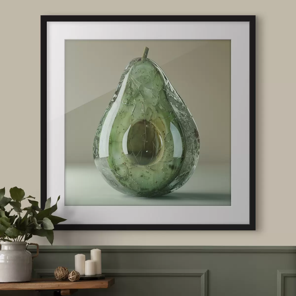 Poster Verduras, aguacate de cristal f42068