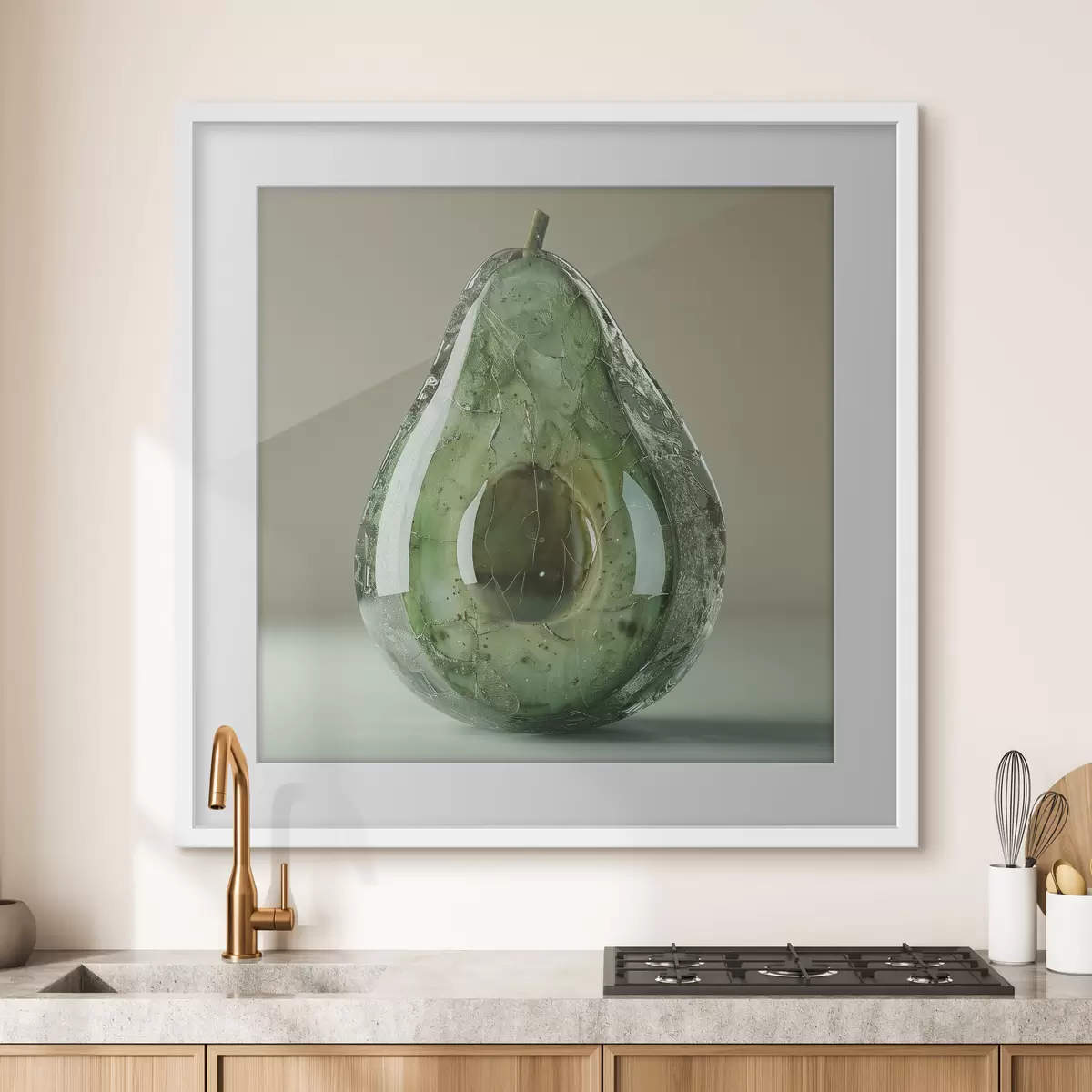 Poster Verduras, aguacate de cristal f42068