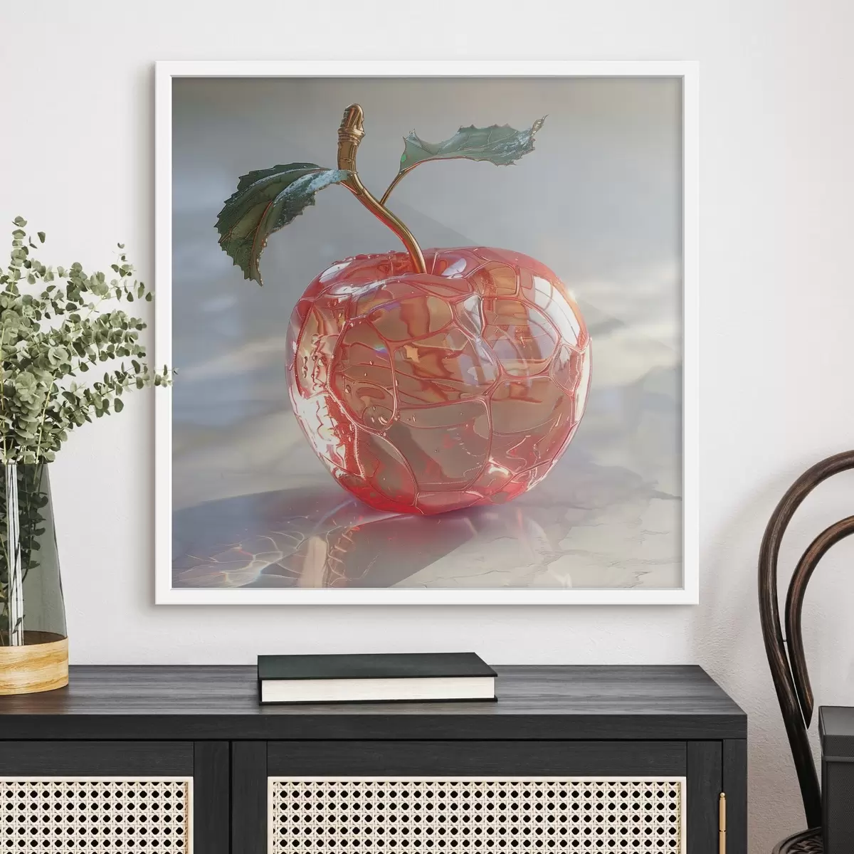 Poster Fruta, manzana transparente f42070